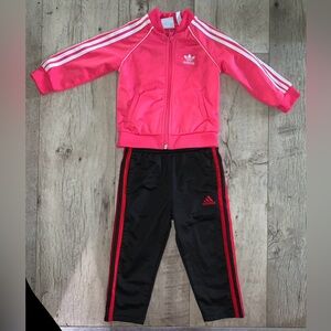 Adidas Pink and Black Dance Costume Set